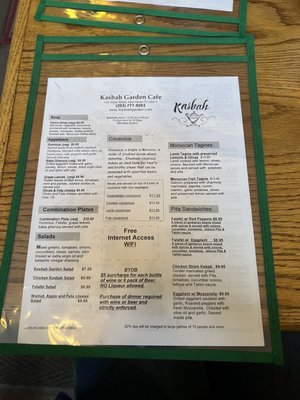 Menu photo 1 Kasbah Garden Cafe New Haven, CT Menu photo 1 Kasbah Garden Cafe New Haven, CT