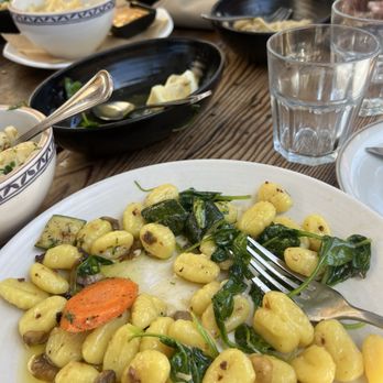 Roma Antica - Gnocchi w/ olive oil & garlic and mushrooms (a special request) + sides mixed in: Vegetali al forno & Spinaci saltati - Pizza Near Me - San Francisco, California Roma Antica - Gnocchi w/ olive oil & garlic and mushrooms (a special request) + sides mixed in: Vegetali al forno & Spinaci saltati - Pizza Near Me - San Francisco, California