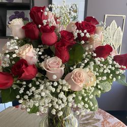Multi Color 2 Dozen Rose Arrangement
