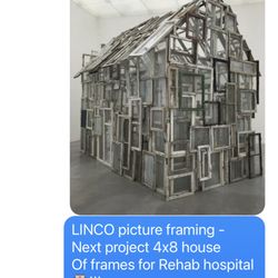 Linco Custom Picture Framing - 4X8 House built with picture frames!