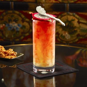 Red Plate - Moon Festival (Dragonberry Rum, Lemongrass Ginger Shochu, Coconut Chai Tea, Lemon & Moonstone Coconut Lemongrass Sake & Blood Orange) - Chinese Near Me - Las Vegas, Nevada
