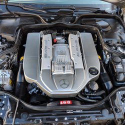 Salimi Auto Detailing - E55 AMG engine bay AFTER