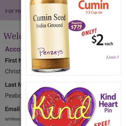 Coupon offer with a freebie!