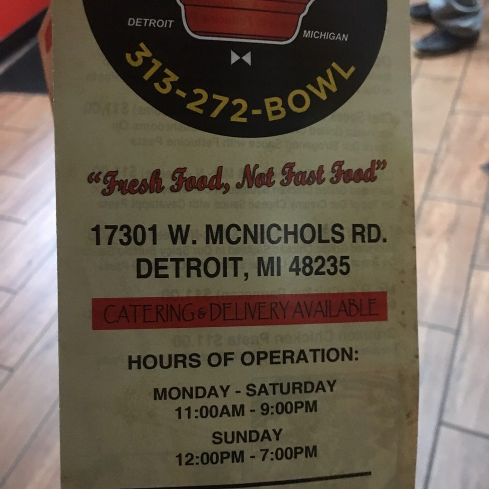 Pasta Bowl Restaurant - Menu - Soul Food Near Me - Detroit, Michigan Pasta Bowl Restaurant - Menu - Soul Food Near Me - Detroit, Michigan