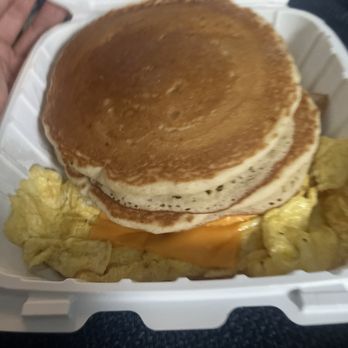 Kimmy's Soul Food - Pancakes and Eggs with a slice of Cheese on top - Soul Food Near Me - Baltimore, Maryland Kimmy's Soul Food - Pancakes and Eggs with a slice of Cheese on top - Soul Food Near Me - Baltimore, Maryland