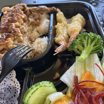 Orange Grill - A. Chicken Combo with shrimp tempura. - Japanese Near Me - Cypress, California Orange Grill - A. Chicken Combo with shrimp tempura. - Japanese Near Me - Cypress, California