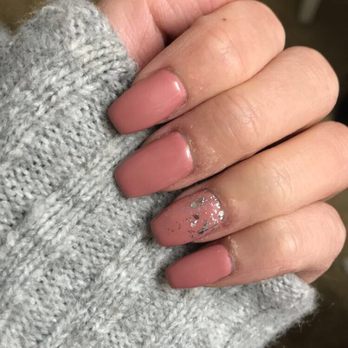 Panda Nails - Acrylics nails with coffin shape & this is not fairy dust!  :( they just give me glitter to choose from. $45 - Nail Salons Near Me - Arcadia, California