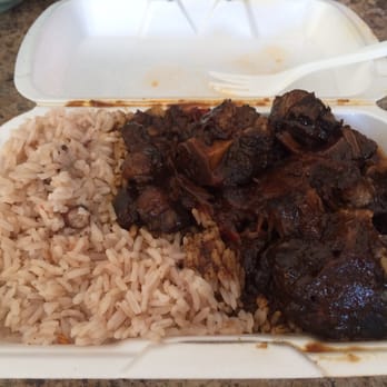 Portland Jerk - Portland still keeping true to their portions! Oxtail on rice and peas. - Caribbean Near Me - Brampton, Ontario