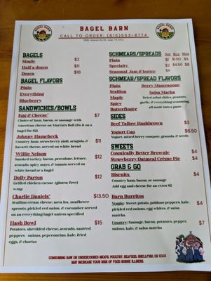 Menu photo 1 Bagel Barn Mt. Juliet, TN Menu photo 1 Bagel Barn Mt. Juliet, TN