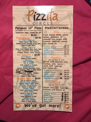 Menu photo 8 Pizzita Circle Chino, CA