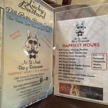 No Sé Nada - Happy hour menu -- 1-5PM - Cocktail Bars Near Me - Puerto Vallarta, JAL No Sé Nada - Happy hour menu -- 1-5PM - Cocktail Bars Near Me - Puerto Vallarta, JAL