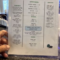 Locust Hill Golf Course - Food & Beverage menu.