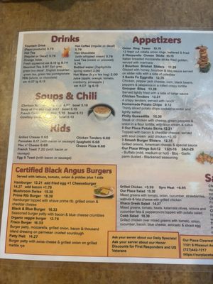 Menu photo 4 Our Place Clearwater, FL