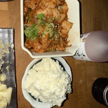Izakaya Mai - Japanese potato salad, kimchi and pork stir fry - Sushi Bars Near Me - San Mateo, California