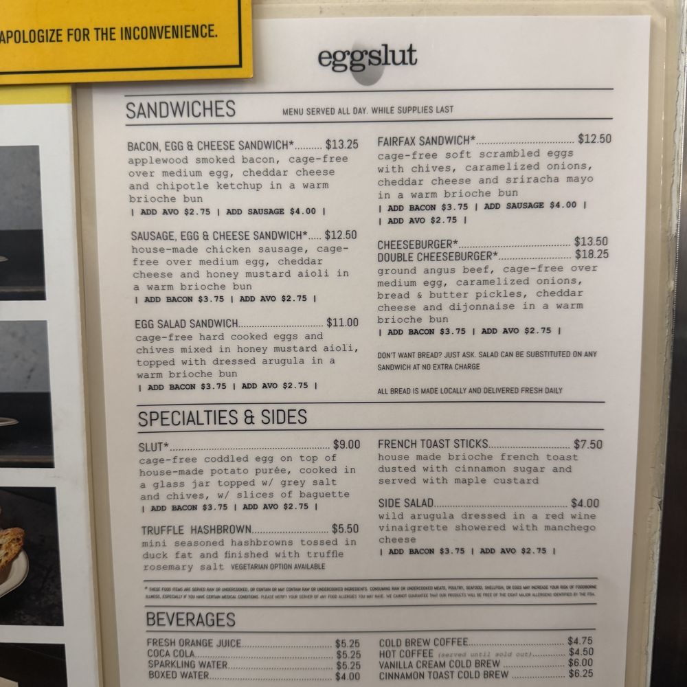 Eggslut - Eggslut menu - Breakfast & Brunch Near Me - Los Angeles, California Eggslut - Eggslut menu - Breakfast & Brunch Near Me - Los Angeles, California