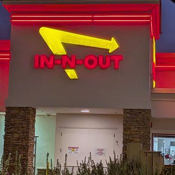 In-N-Out Burger - Store sign from the drive thru - Burgers Near Me - Casa Grande, Arizona In-N-Out Burger - Store sign from the drive thru - Burgers Near Me - Casa Grande, Arizona