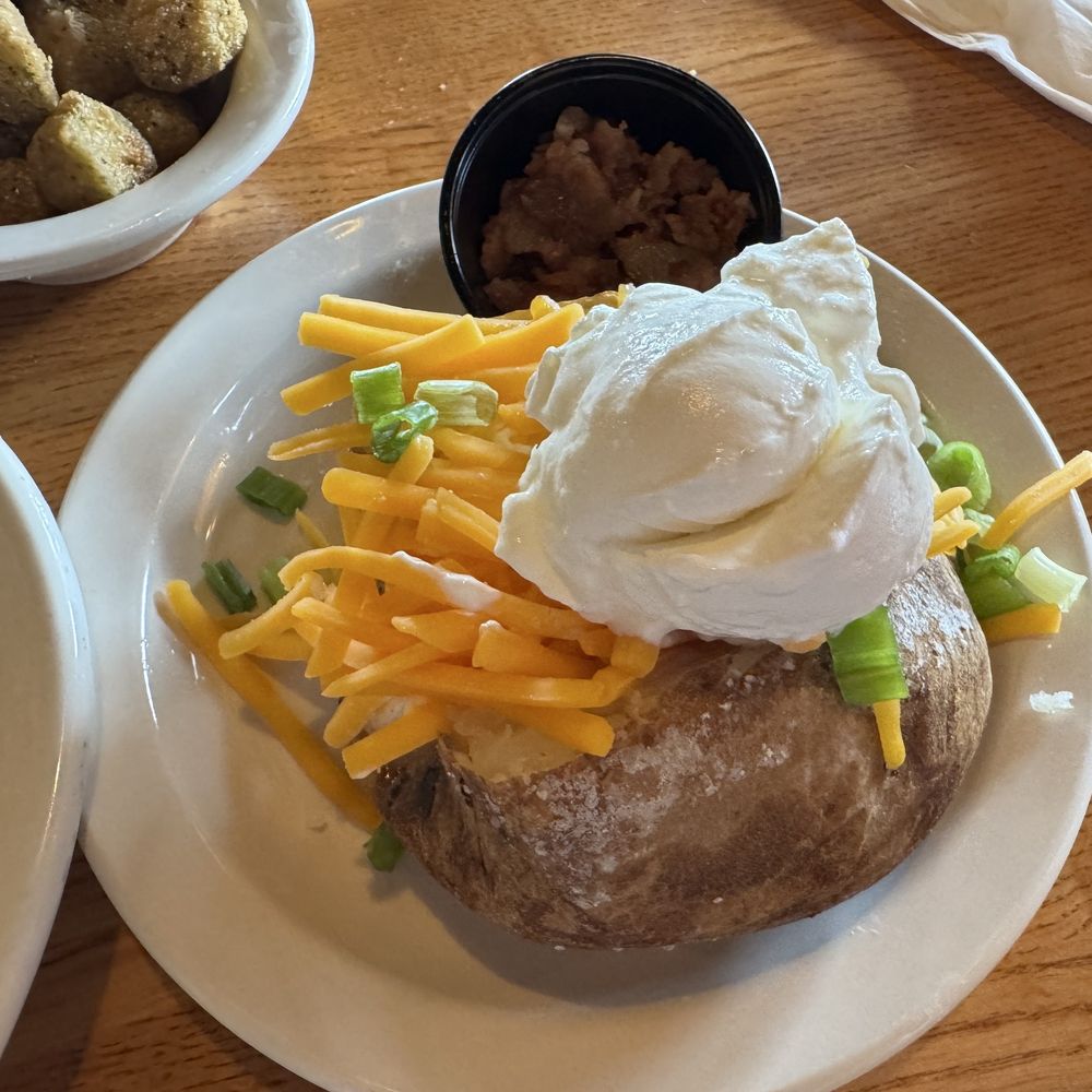 Cracker Barrel Old Country Store - Loaded Baked Potato - Breakfast & Brunch Near Me - Dayton, Ohio Cracker Barrel Old Country Store - Loaded Baked Potato - Breakfast & Brunch Near Me - Dayton, Ohio