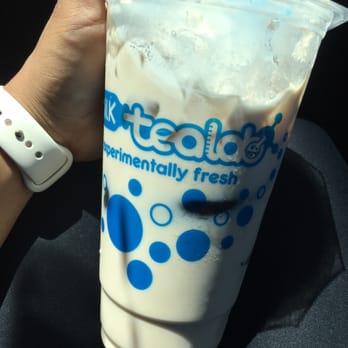 Milk Tea Lab - Large jasmine milk tea with grass jelly - Coffee & Tea Near Me - Pleasant Hill, California