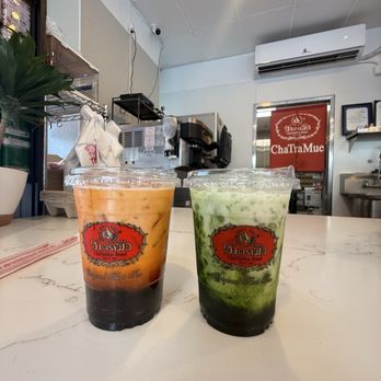 ChaTraMue Original Thai Tea - Thai Black Tea Thai Green Milk Tea - Bubble Tea Near Me - Los Angeles, California