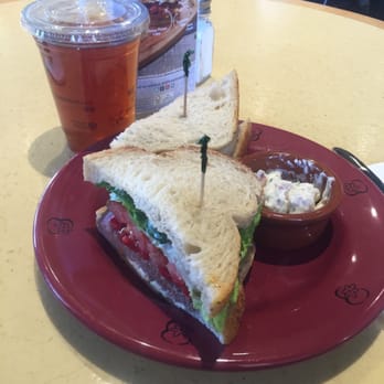 Wildflower - Beef and Gorgonzola sandwich with potato salad and a guava tea. - New American Near Me - Goodyear, Arizona Wildflower - Beef and Gorgonzola sandwich with potato salad and a guava tea. - New American Near Me - Goodyear, Arizona