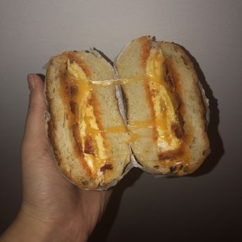 JR Union Market - Bacon egg and cheddar with Sriracha. - Delis Near Me - Brooklyn, New York JR Union Market - Bacon egg and cheddar with Sriracha. - Delis Near Me - Brooklyn, New York