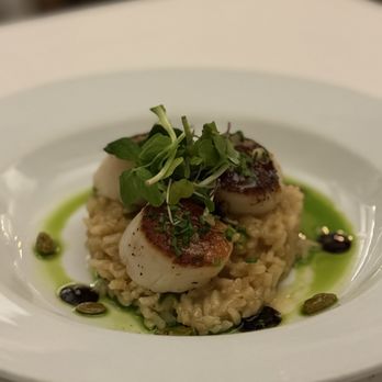 L'Escargot - Scallops with risotto - French Near Me - Carmel, California L'Escargot - Scallops with risotto - French Near Me - Carmel, California
