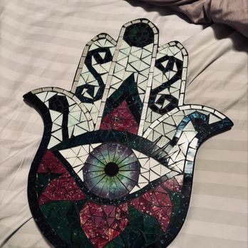 Earthbound Trading - Sparkle mosaic hamsa hand - Women's Clothing Near Me - St. Augustine, Florida