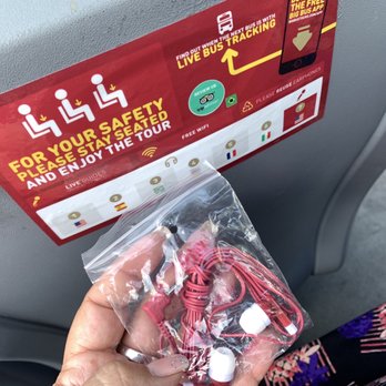 Big Bus Tours - Free earbuds for audio guided tour - Bus Tours Near Me - Miami, Florida
