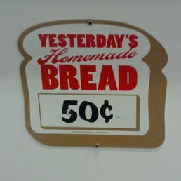a sign for bread