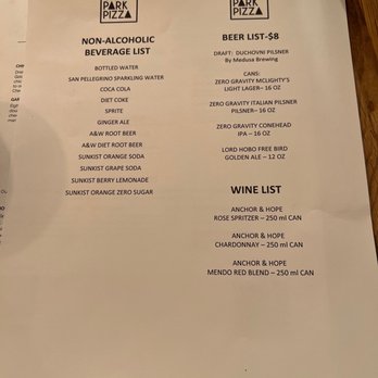 Union Park Pizza - Drink menu - Pizza Near Me - Boston, Massachusetts Union Park Pizza - Drink menu - Pizza Near Me - Boston, Massachusetts