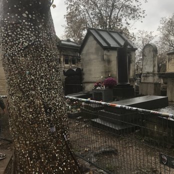 Cimetière du Père Lachaise - The Gum Tree and Jim in the background - Funeral Services & Cemeteries Near Me - Paris, 75
