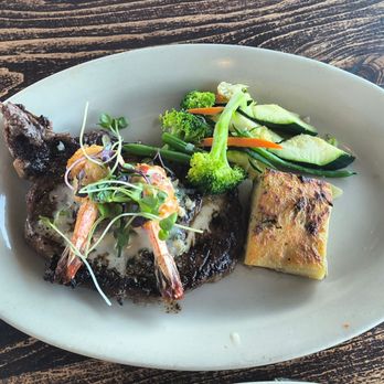 The Fish Hopper - Ribeye with stuffed prawns - Seafood Near Me - Monterey, California