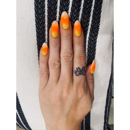 Candy corn nails for October. Probably my fave, ever!