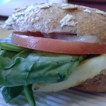 Panera Bread - Fresh breakfast sandwich. Avocado egg white and spinach on grain bagel - Salad Near Me - Sicklerville, New Jersey Panera Bread - Fresh breakfast sandwich. Avocado egg white and spinach on grain bagel - Salad Near Me - Sicklerville, New Jersey