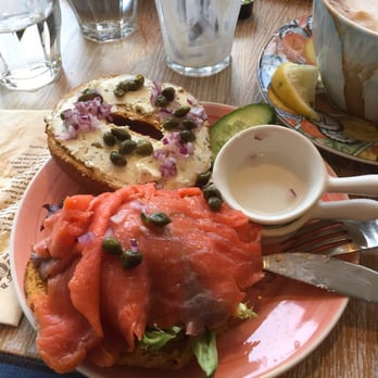 Bagels & Beans - Beautiful salmon bagel - Bagels Near Me - Amsterdam, New Hampshire