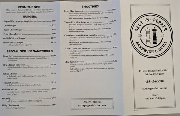 Menu photo 3 Salt-N-Pepper Fairfax, CA