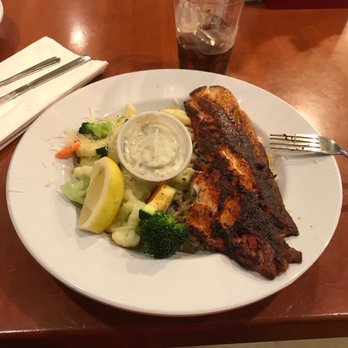 Duckie's Chowder House - Duckie's fish bowl- blackened. With steamed veggies and rice. So yummy - Seafood Near Me - Cayucos, California Duckie's Chowder House - Duckie's fish bowl- blackened. With steamed veggies and rice. So yummy - Seafood Near Me - Cayucos, California