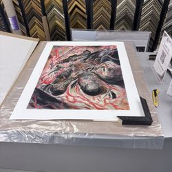 Parthenon Framing & Printing - Print waiting to be framed.
