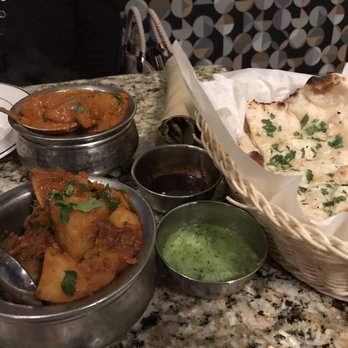 Guru Palace - All of our food / Lamb curry & potato aloo w/. Naan Bread - Indian Near Me - Mesa, Arizona