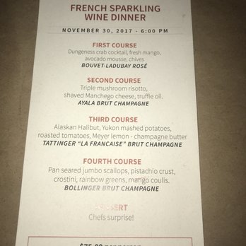 Vittorio's - An example of their wine paring dinner - Italian Near Me - San Diego, California Vittorio's - An example of their wine paring dinner - Italian Near Me - San Diego, California