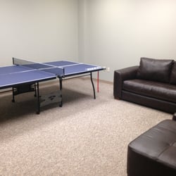 The Carter Treatment Center - Ping pong and two comfy couches.  It's concrete too so it's fairly quiet.  Ahhhh!   :)