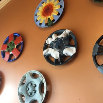 Joe Sippers Cafe - Hubcap art pieces - Coffee & Tea Near Me - Effingham, Illinois Joe Sippers Cafe - Hubcap art pieces - Coffee & Tea Near Me - Effingham, Illinois
