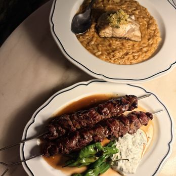 Alisa - black cod with orzo & the waygu skewers - Greek Near Me - Venice, California