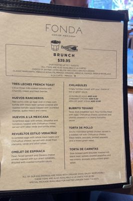 Menu photo 1 Fonda Park Slope Brooklyn, NY