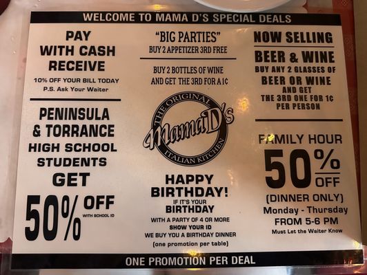 Menu photo 2 Mama D's Torrance, CA