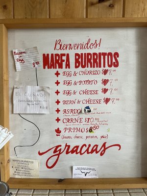 Menu photo 6 Marfa Burrito Marfa, TX Menu photo 6 Marfa Burrito Marfa, TX