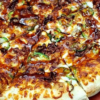 Myers' Pizza - whole pizza on a plate - Pizza Near Me - Adams, New York Myers' Pizza - whole pizza on a plate - Pizza Near Me - Adams, New York