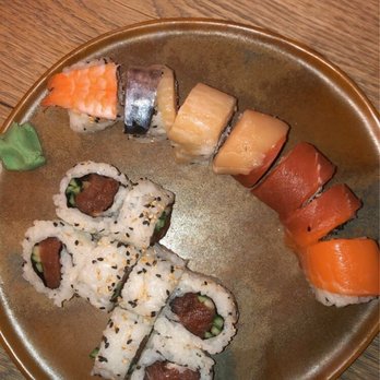 Toro - top: rainbow roll, bottom: spicy tuna - Sushi Bars Near Me - Carmel, California Toro - top: rainbow roll, bottom: spicy tuna - Sushi Bars Near Me - Carmel, California