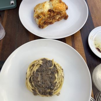 Pasta Sisters - Meat Lasagna and Black Truffle parppardelle - Italian Near Me - Culver City, California Pasta Sisters - Meat Lasagna and Black Truffle parppardelle - Italian Near Me - Culver City, California