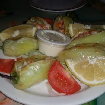 Huertas Restaurant - Stuffed Chile appetizer. - Seafood Near Me - Indio, California Huertas Restaurant - Stuffed Chile appetizer. - Seafood Near Me - Indio, California